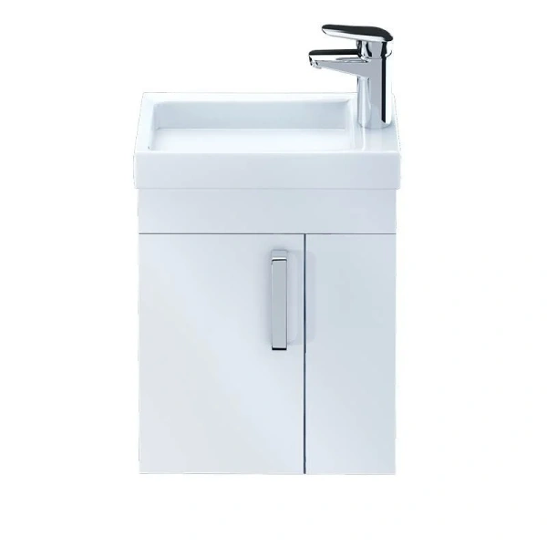 Тумба с раковиной подвесная IDDIS Torr 40 см полки справа, подвесная, пристенная - фото 4