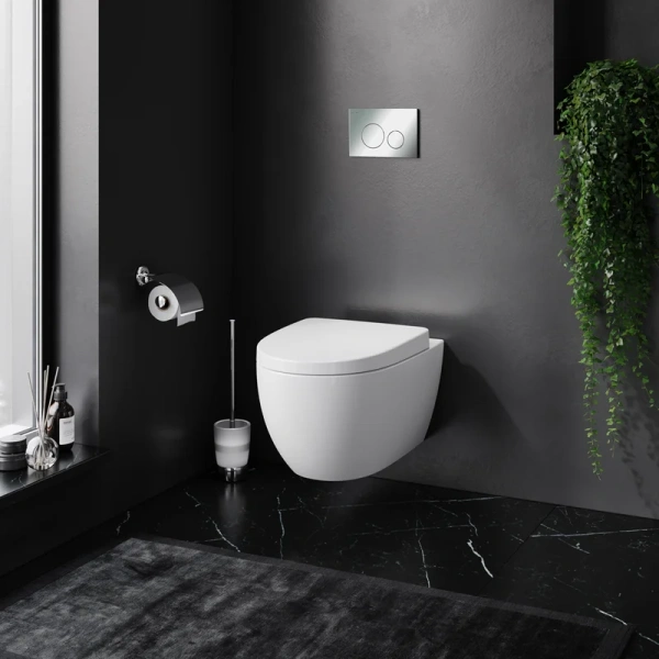 Унитаз с инсталляцией Am.Pm Awe с клавишей хром - фото 2