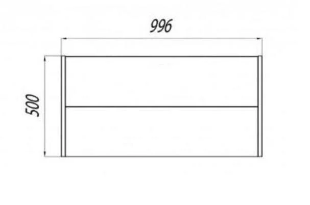 Тумба под раковину подвесная Акватон Брук 100 см дуб латте, нет в наличии - фото 2