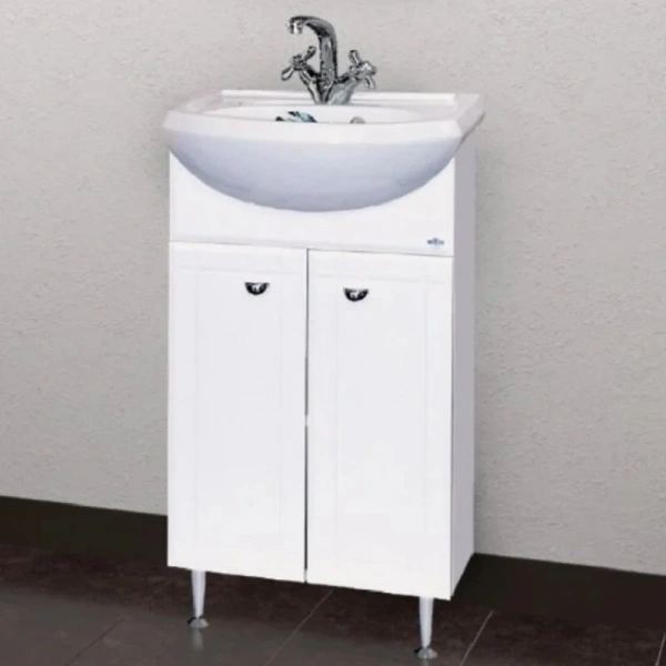 Тумба под раковину напольная Misty Уют 45 см белая - фото 3