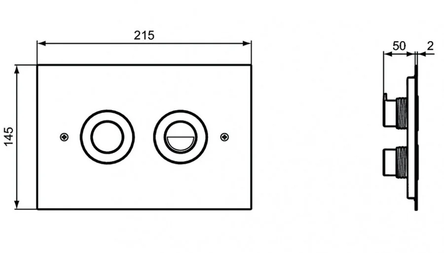 Клавиша смыва Ideal Standard ProSys Septa Pro пневматическая - фото 2