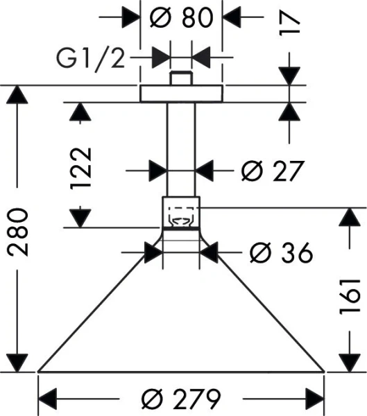 Верхний душ Axor 26022000 - фото 2