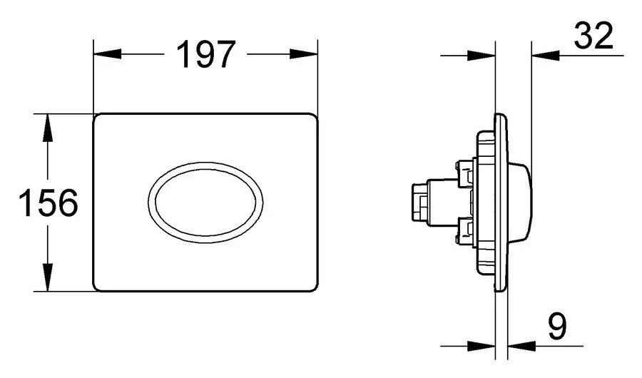 Смывная клавиша Grohe Skate Air 38565, в наличии, нет в наличии - фото 2