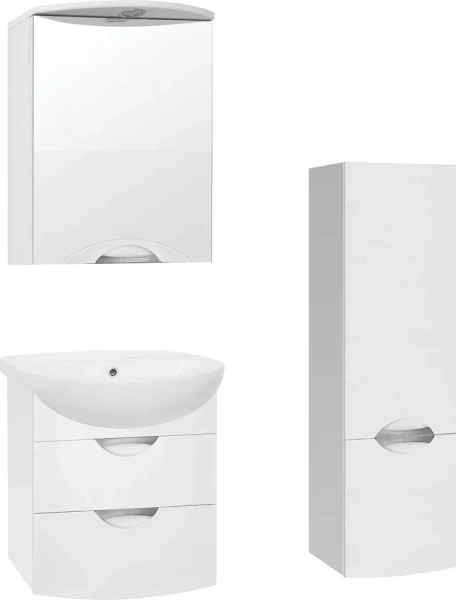 Шкаф-пенал подвесной Style Line Жасмин-2 36 см белый - фото 4