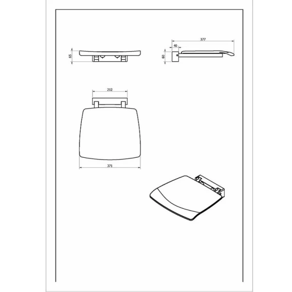 Сиденье Black&White темно-серое - фото 2