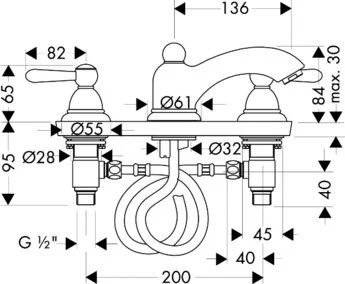 Смеситель для раковины Axor Carlton 17135 - фото 3