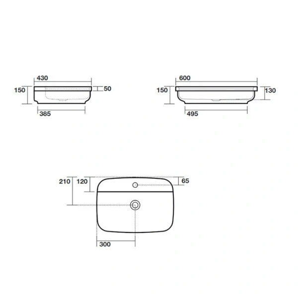 Раковина Kerasan Tribeca 60 см белая, 60 см - фото 6
