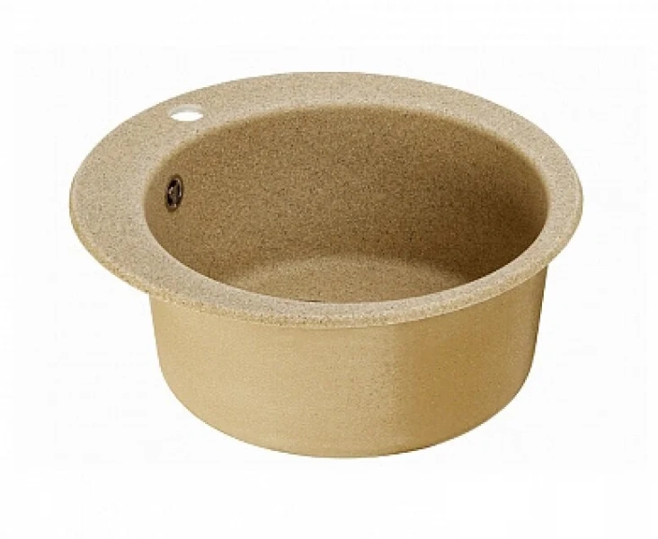 Мойка для кухни Акватон Иверия 48 см песочная, округлой формы - фото 4