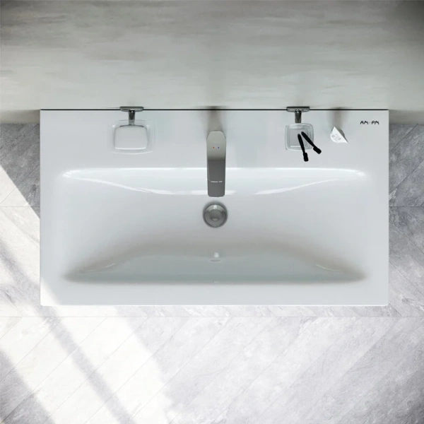 Тумба для раковины подвесная AM.PM Gem, белый глянец, 75 см - фото 5