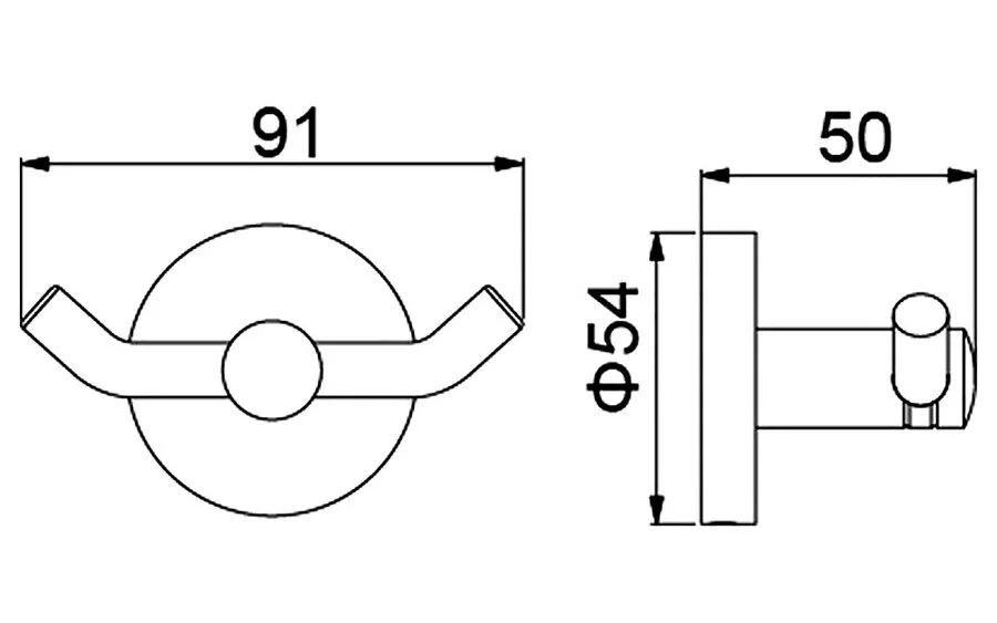 Крючок для ванной Timo Saona никель - фото 2