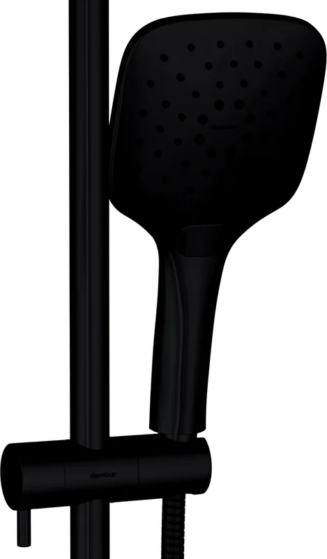 Душевая стойка Damixa Origin Evo с верхним и ручным душем, черная, без излива - фото 5