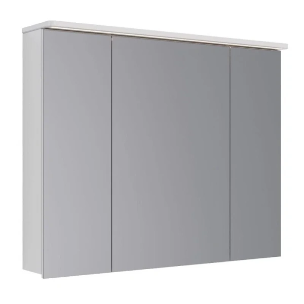 Зеркальный шкаф с подсветкой Lemark Zenon 100 см белый глянец - фото 1