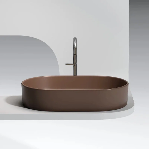 Раковина Ceramicanova Element 60 см темно-коричневая, одинарные - фото 8