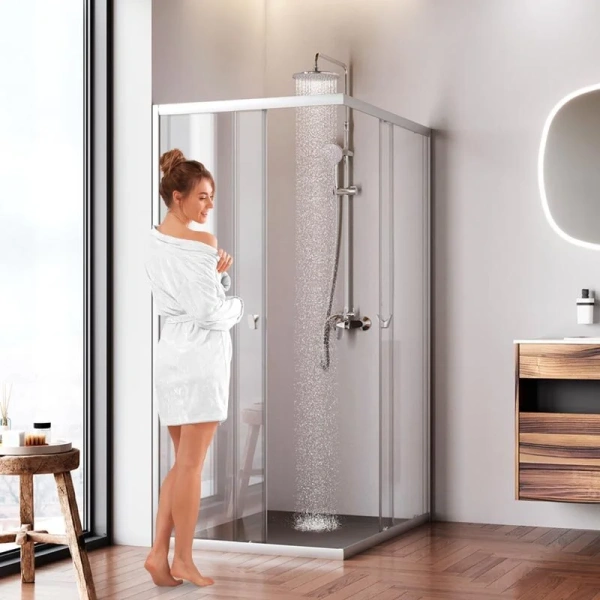 Душевой уголок Am.Pm Sunny 120x90 см хром матовый - фото 4