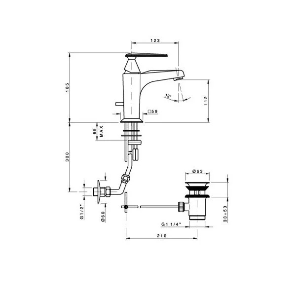 Смеситель для раковины Nicolazzi Vincent 3002 - фото 2