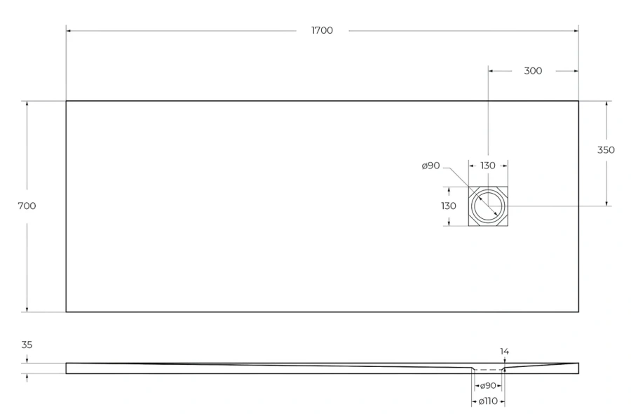 Душевой поддон BelBagno Uno 170х70 см накладка белая матовая, белые - фото 5