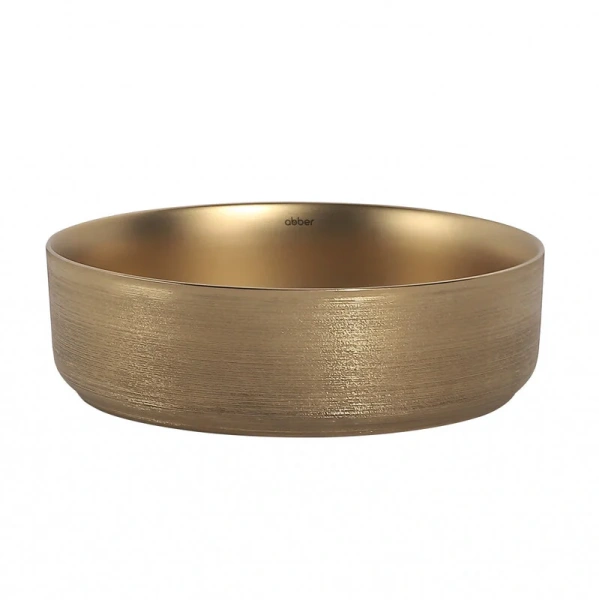 Раковина Abber Bequem 40 см золото матовое, накладные (на столешницу), пристенные - фото 3