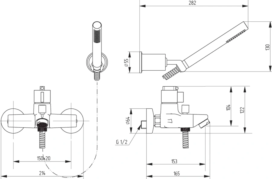 Смеситель для ванны Migliore Fortis термостатический - фото 2