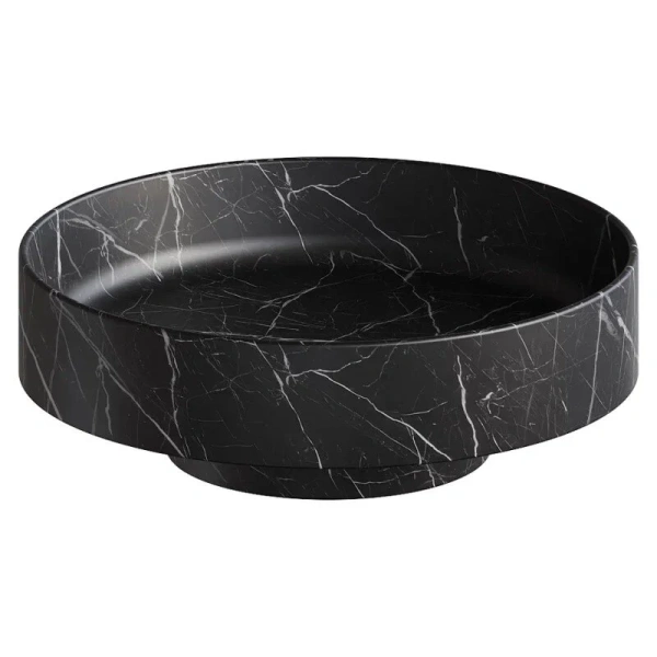 Раковина Boheme Corian 40 см nero marquina - фото 1