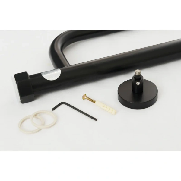 Полотенцесушитель водяной Сунержа Лира+ 65х50 см черный матовый, из нержавеющей стали, с полкой, неповоротные - фото 6