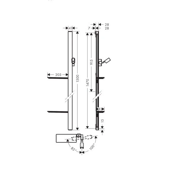 Душевая штанга Hansgrohe Unica - фото 2