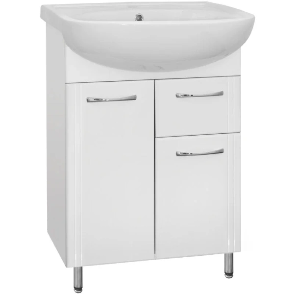 Тумба с раковиной напольная Style Line Эко Стандарт ЛС-00000101 60 см с ящиком - фото 1