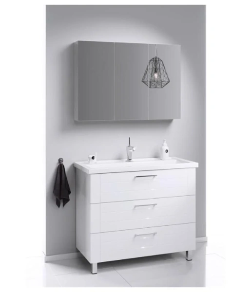 Тумба под раковину напольная Aqwella Манчестер 100 см белая, нет в наличии - фото 2