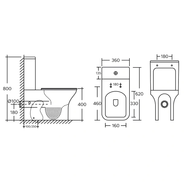 Унитаз компакт Azario Fresco с сиденьем, безободковые, сиденье с микролифтом , с антивсплеском, компакт, низкие index_1 - фото 15