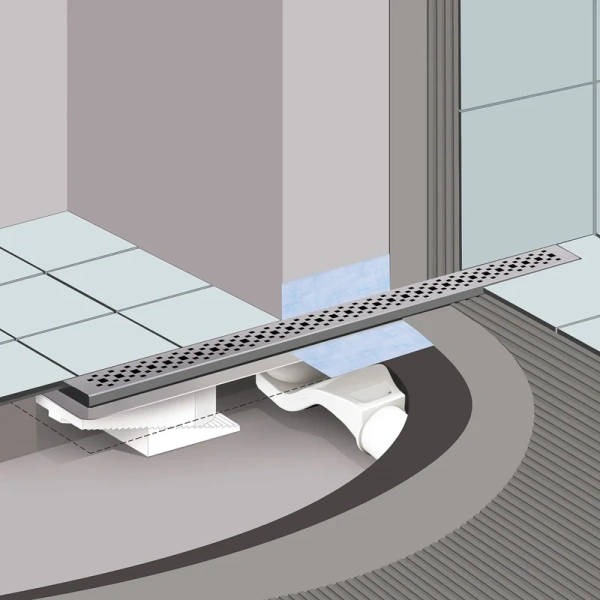 Душевой лоток BERGES C1 Brise 80 см матовый хром, с мокрым затвором - фото 6