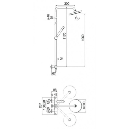 Душевая стойка Nobili Velis хром - фото 4
