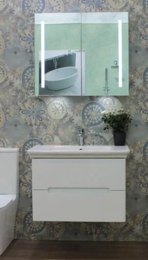 Тумба под раковину подвесная BelBagno Torino 80 см rovere moro, моноблок - фото 5