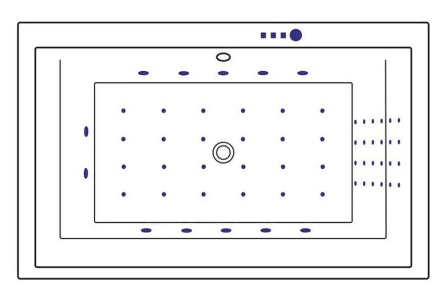 Ванна гидромассажная Excellent Crown Lux 190 x 120 см, NANO, хром, каркас в комплекте - фото 2