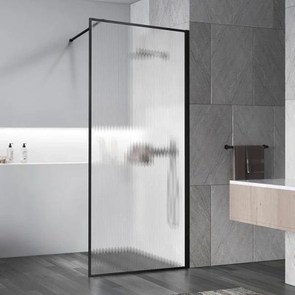 Душевая перегородка Vincea Walk-In HP Art 80 см профиль черный матовый - фото 3