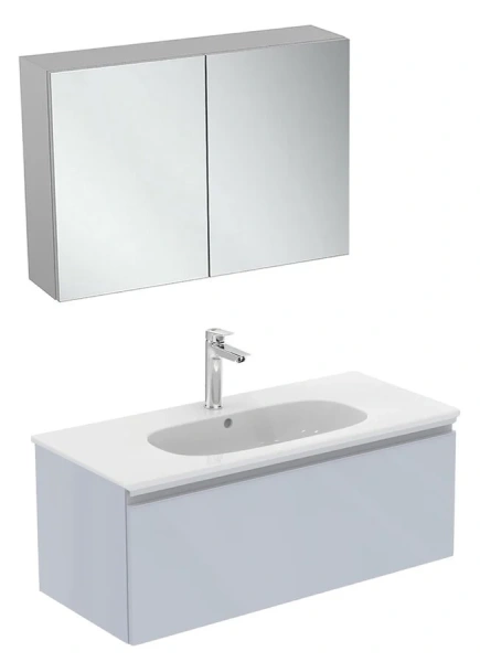 Тумба под раковину подвесная Ideal Standard Tesi 100 см светло-серая, подвесная, пристенная - фото 4