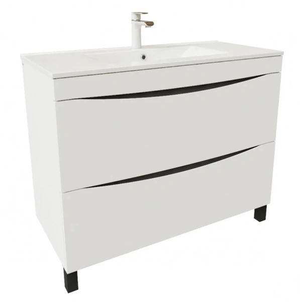 Тумба с раковиной напольная IDDIS Cloud CLO10WFi95K интегрированные ручки 100 см