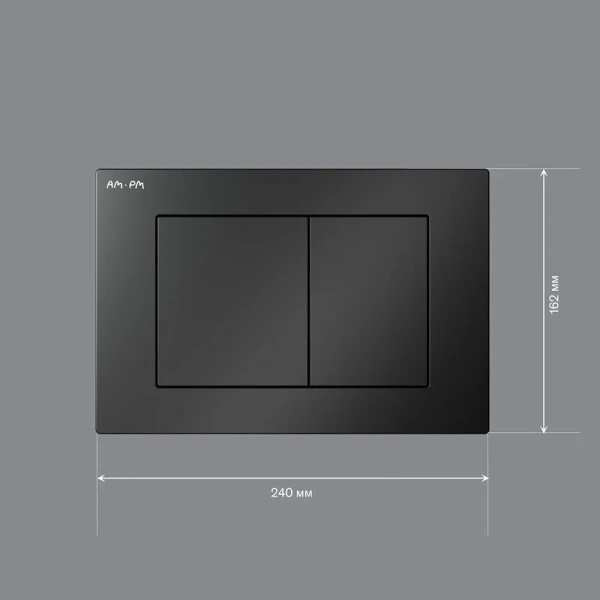 Клавиша смыва Am.Pm PrimeFit S черная матовая - фото 3