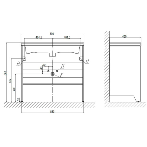 Схема, напольная, пристенная - фото 4