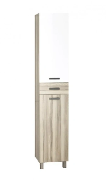 Шкаф-пенал напольный Style Line Ориноко 36 см белый/ориноко - фото 1