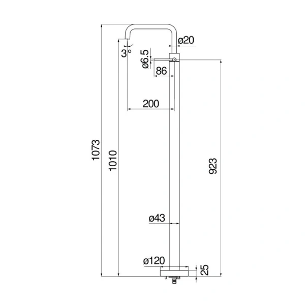Смеситель для раковины Nobili Velis VE125188/3 напольный - фото 2
