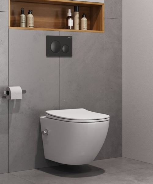 Унитаз подвесной BelBagno Marino со смесителем, с горизонтальным, прямым выпуском, с прямым выпуском - фото 7