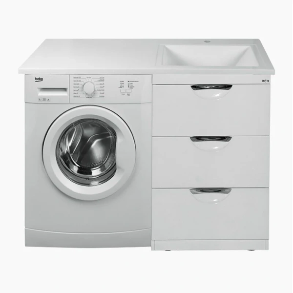 Тумба под раковину напольная Misty Куба 55 см белая, нет в наличии - фото 2