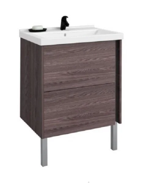 Тумба с раковиной Акватон Стоун 1A231401SX 60 см с двумя выдвижными ящиками