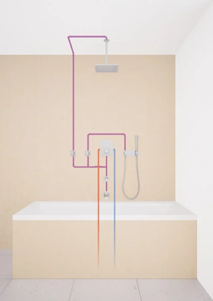 Кронштейн для верхнего душа, хром, Grohe Rainshower 28497000 index_2 - фото 5