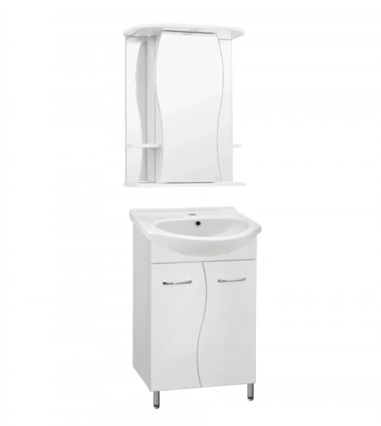 Тумба с раковиной напольная Style Line Эко Стандарт ЛС-00000099 56 см с дверцами - фото 3