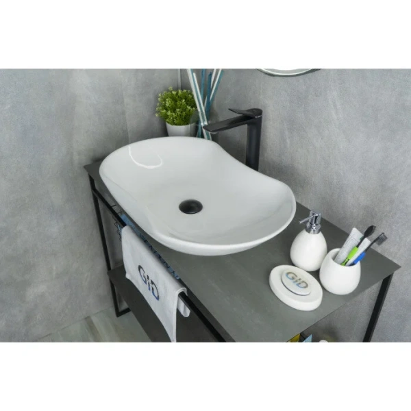 Раковина GID Lago N9175 67 см белая - фото 3