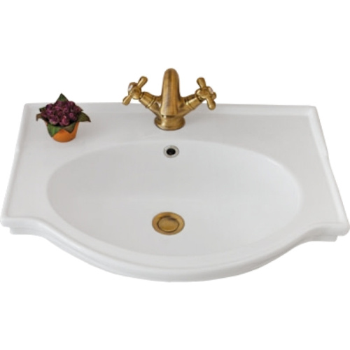 Раковина-консоль керамическая, цвет белый, 1 отв. под смес., с кольцом перелива цвета хром, La Beaute Michel LA8360 - фото 11