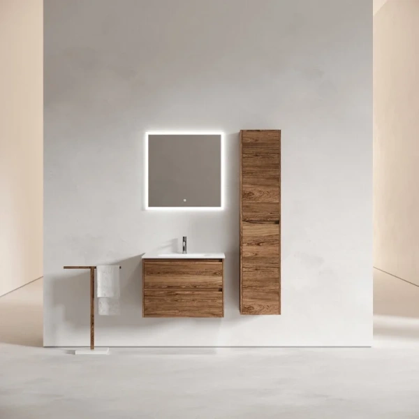 Тумба под раковину подвесная Sancos Libra 70 см дуб чарльстон - фото 3