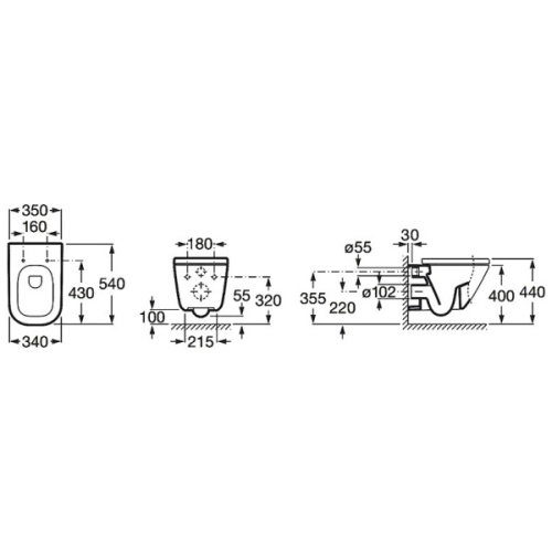 Унитаз подвесной Roca The Gap белый - фото 3