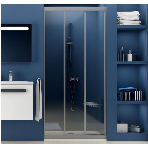 Душевая дверь, профиль сатин, Ravak Supernova ASDP3-100, по запросу, нет в наличии - фото 3