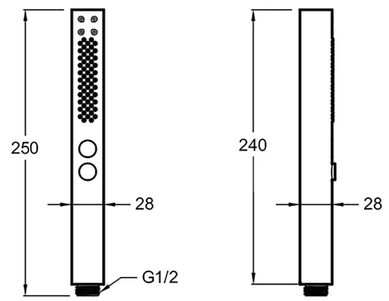 Лейка для душа Jacob Delafon Shift+ черная - фото 2
